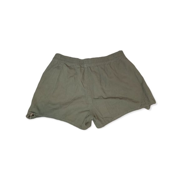MADEWELL Hunter Green SO SOFT Cotton Side Tie Elastic Waist Shorts-Size Small - Picture 5 of 11